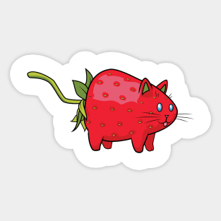 Strawberry Cat Sticker